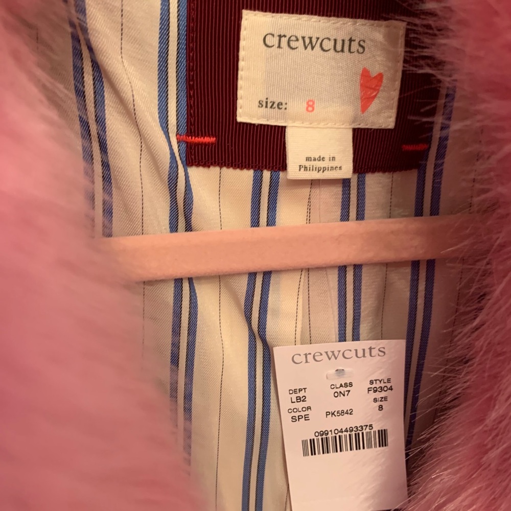 Jcrew crewcuts fur coat